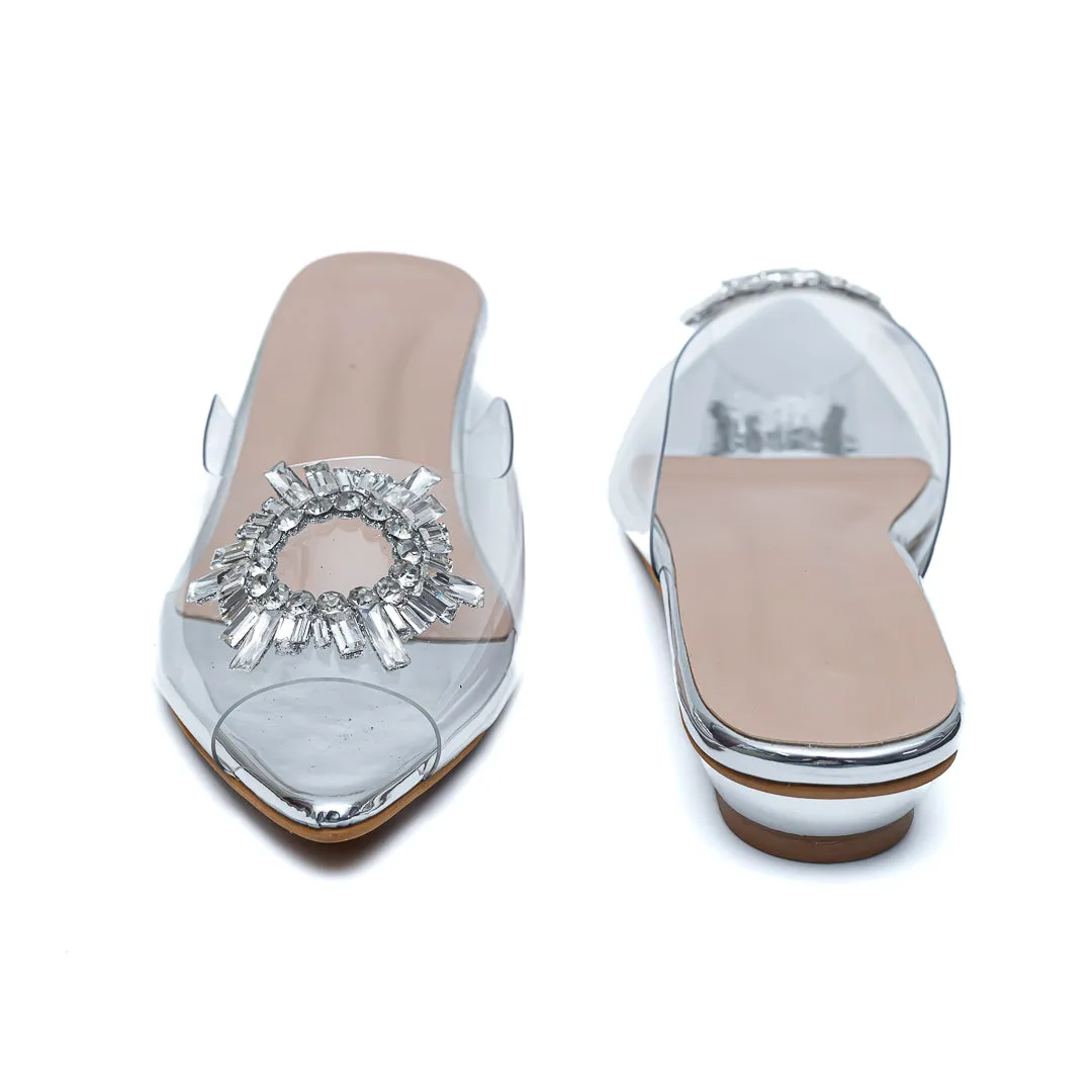 Amina Broach Flats - Silver