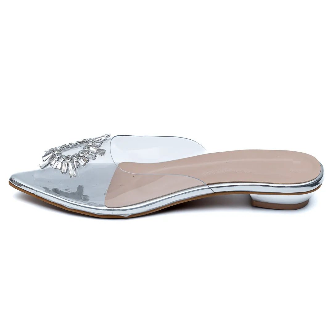 Amina Broach Flats - Silver
