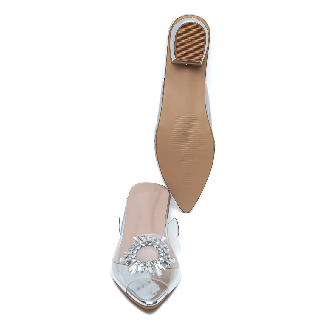 Amina Broach Flats - Silver