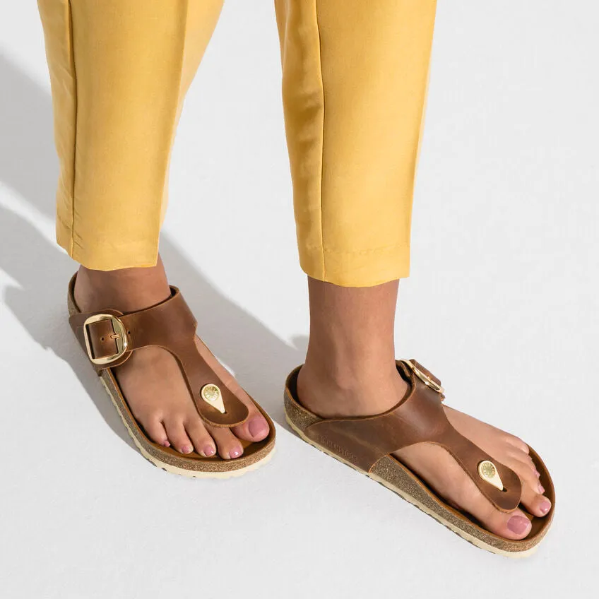 Birkenstocks Gizeh Big Buckle - Cognac