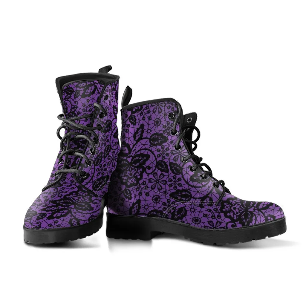 Combat Boots-Pattern 119 Purple