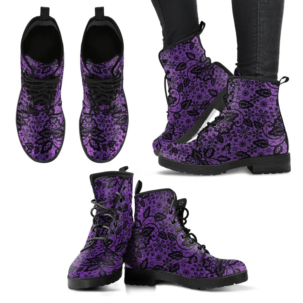 Combat Boots-Pattern 119 Purple