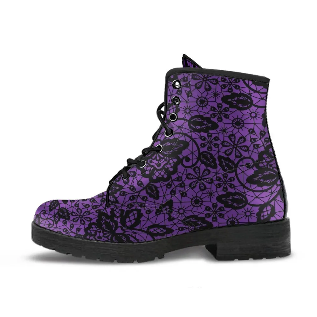 Combat Boots-Pattern 119 Purple