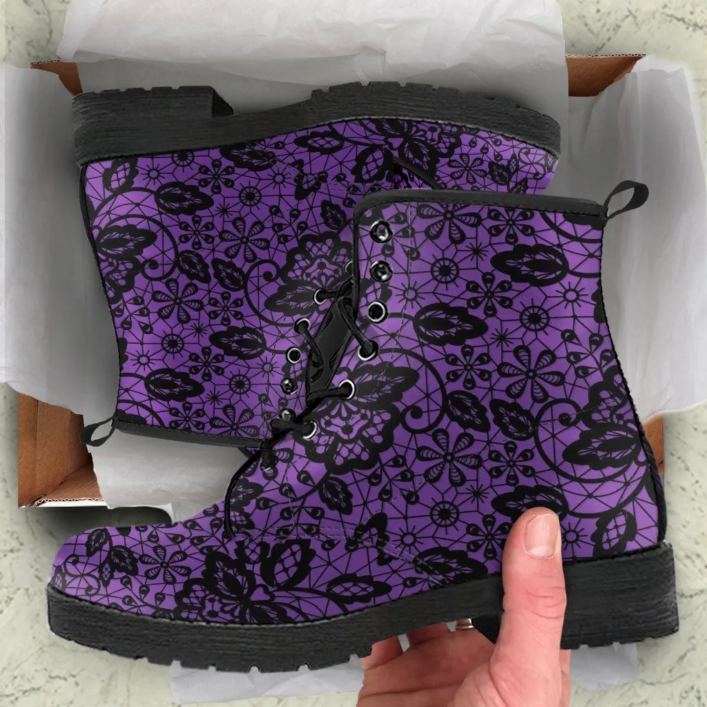 Combat Boots-Pattern 119 Purple
