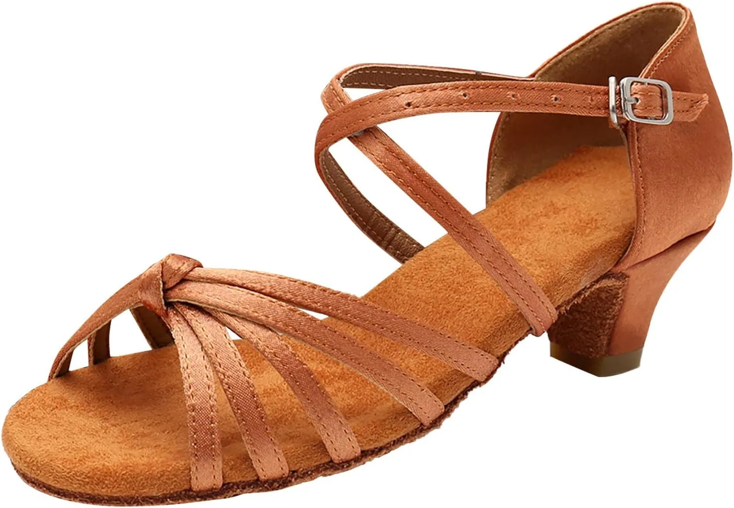 Dancing Shoes for Woman Chunky Heel Dress Shoes Latin Dance Shoe Nude Heel Sandals