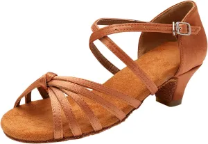 Dancing Shoes for Woman Chunky Heel Dress Shoes Latin Dance Shoe Nude Heel Sandals