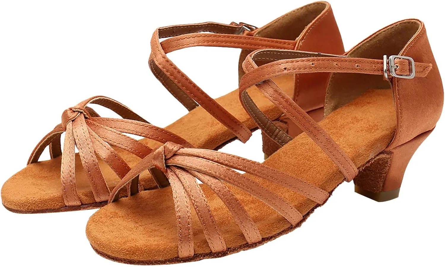 Dancing Shoes for Woman Chunky Heel Dress Shoes Latin Dance Shoe Nude Heel Sandals