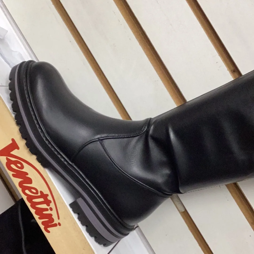 FW23 Lolit GT703 Plain Stretch Leather Zippered Boot