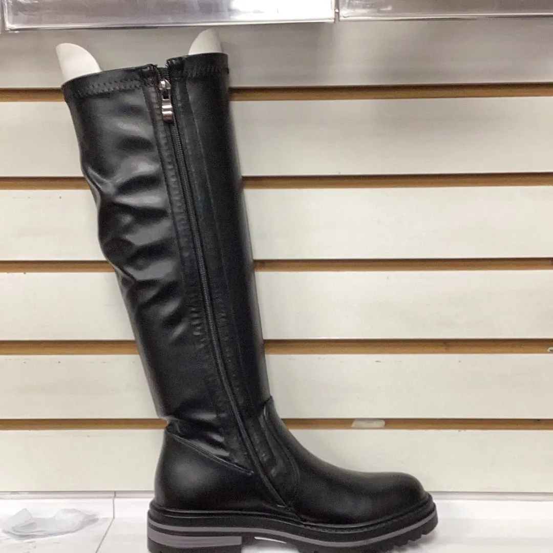 FW23 Lolit GT703 Plain Stretch Leather Zippered Boot