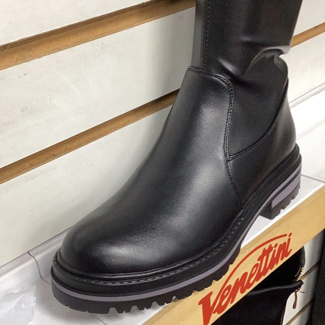 FW23 Lolit GT703 Plain Stretch Leather Zippered Boot