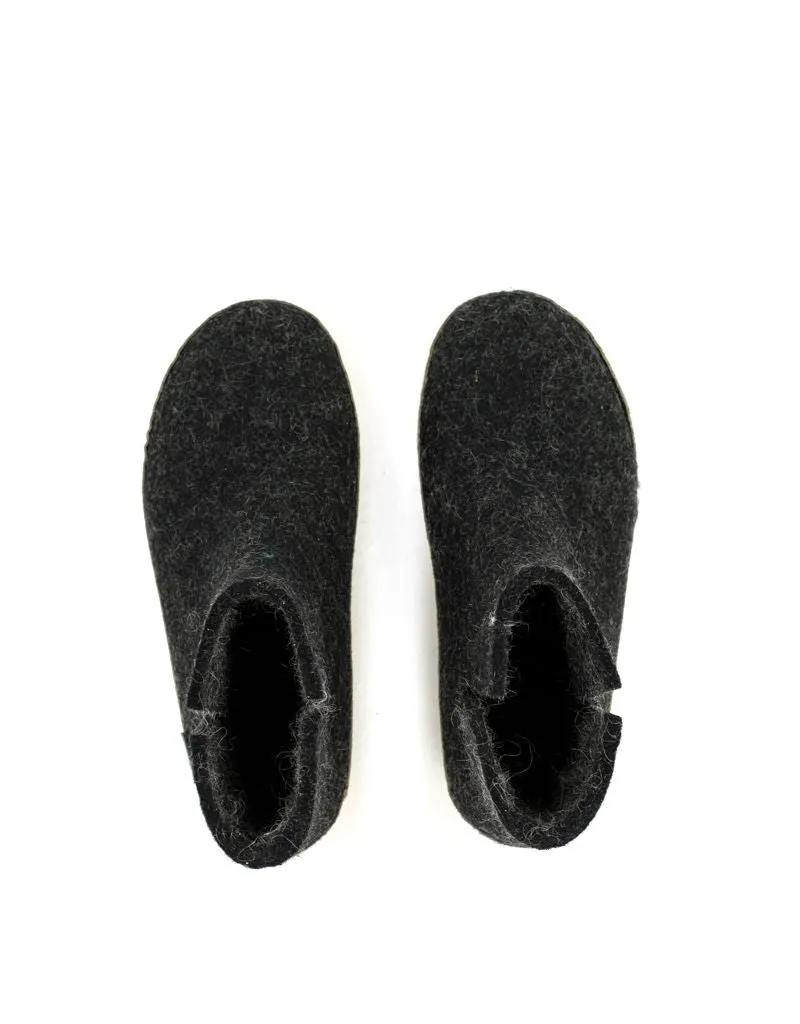 Glerups — Boot Leather Sole - Charcoal
