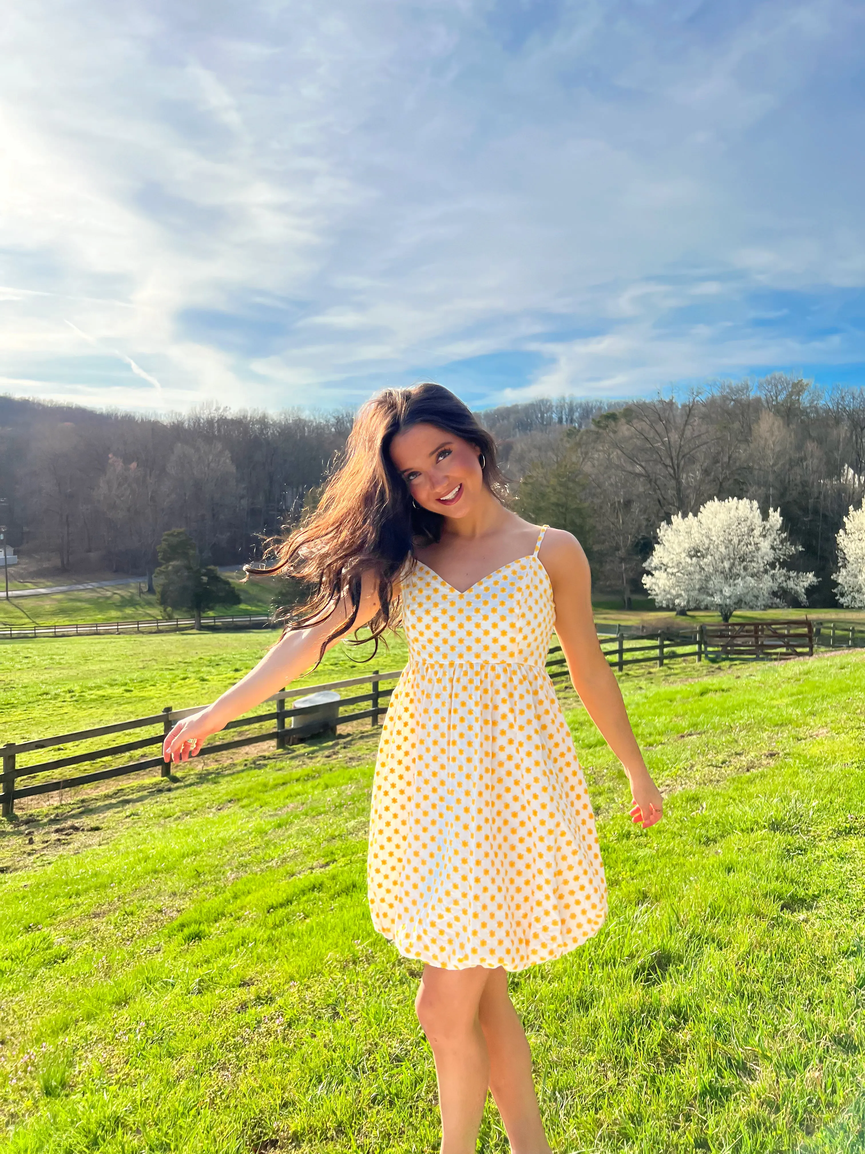 I'm Yours Floral Eyelet Mini Dress