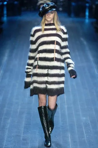 John Galliano for Christian Dior - Black Alligator Embossed Knee High Boots - IT 38 1/2