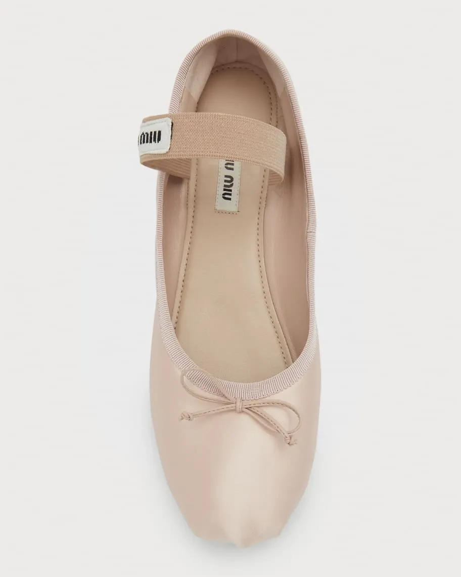 Miu Miu ballerinas with satin bow