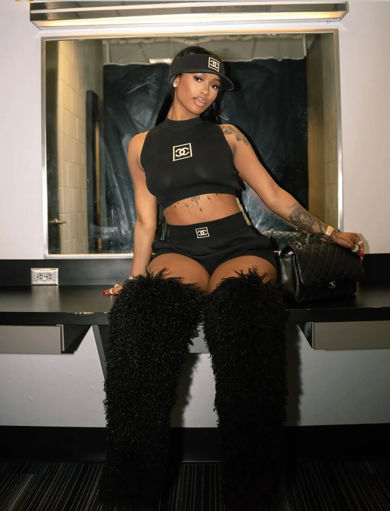 Mongolian Knee high fur boots