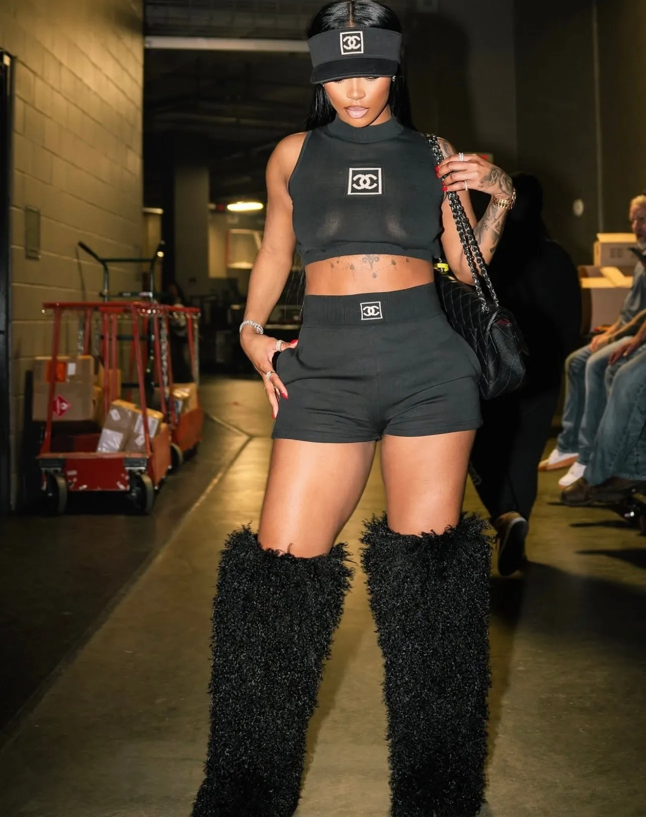 Mongolian Knee high fur boots