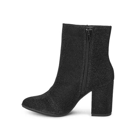 New George Women's Veronika Ankle Boots in Black Shimmer, Sz 8