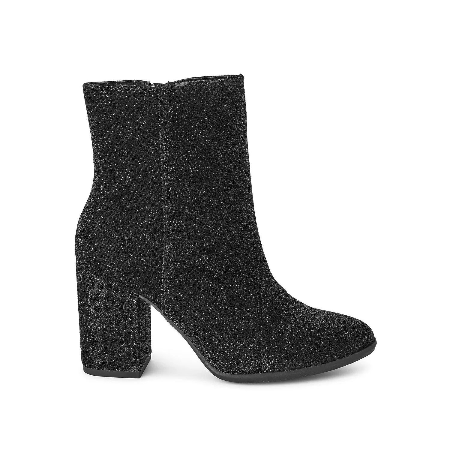 New George Women's Veronika Ankle Boots in Black Shimmer, Sz 8