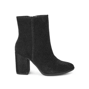 New George Women's Veronika Ankle Boots in Black Shimmer, Sz 8