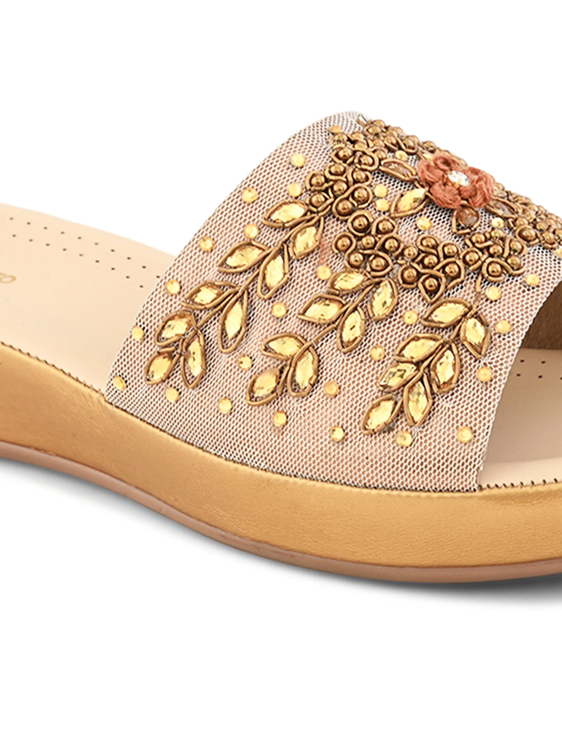 Pelle Albero Female's Antic Faux Leather Flat Slipper