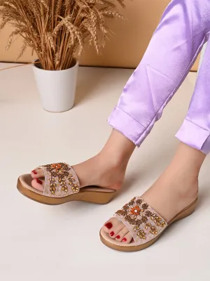 Pelle Albero Female's Antic Faux Leather Flat Slipper