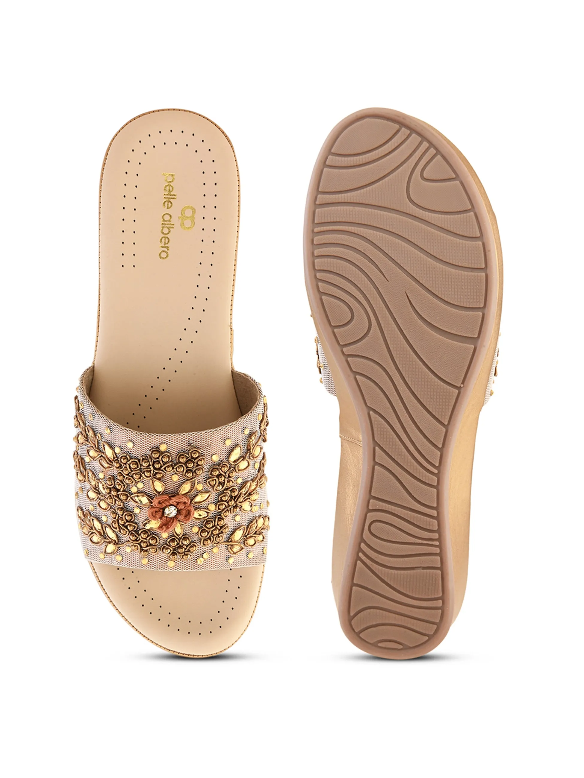 Pelle Albero Female's Antic Faux Leather Flat Slipper