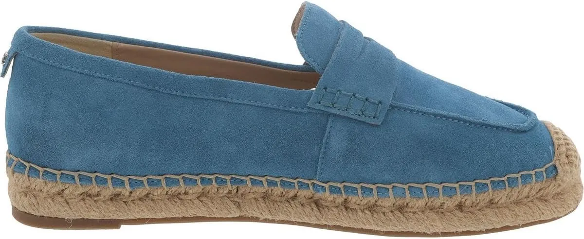 Sam Edelman Kai Canary Blue Slip On Rounded Toe Cork Detailed Espadrille Loafers