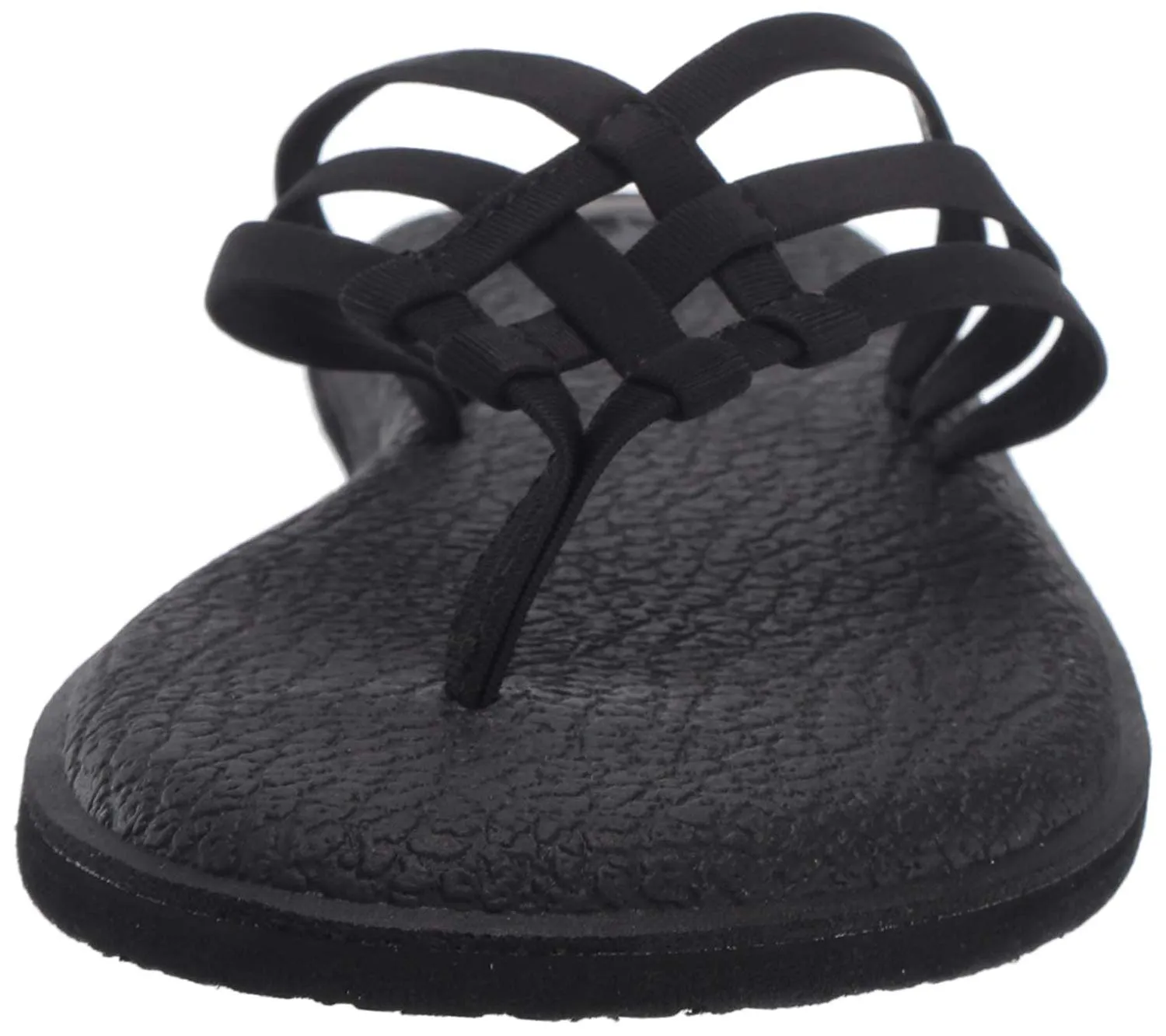 Sanuk Women's Yoga Salty Black Yoga Mat Sandal  Flip-Flop