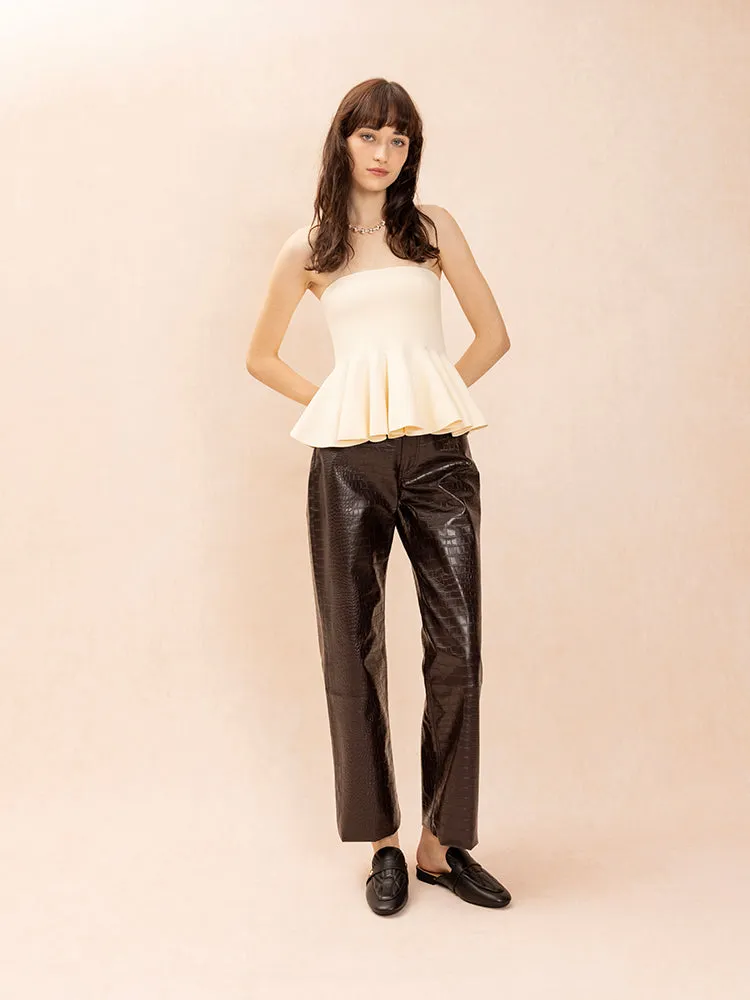 Sara Gold Accent Quilted Mules