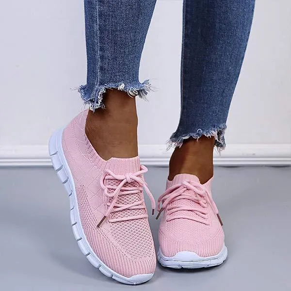 Women'S Flyknit Mesh Breathable Sneakers 19254212C