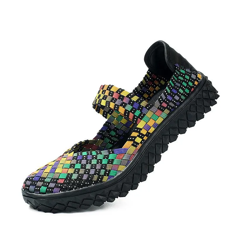 Women's hollow closed toe woven sandals